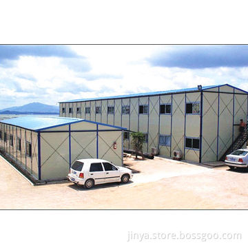 Prefabricated House with Flat Roof and 50mm EPS Corrugated Panel